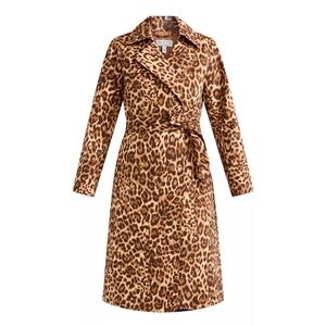 Sofia Vergara Leopard Print Trench Coat size Medium